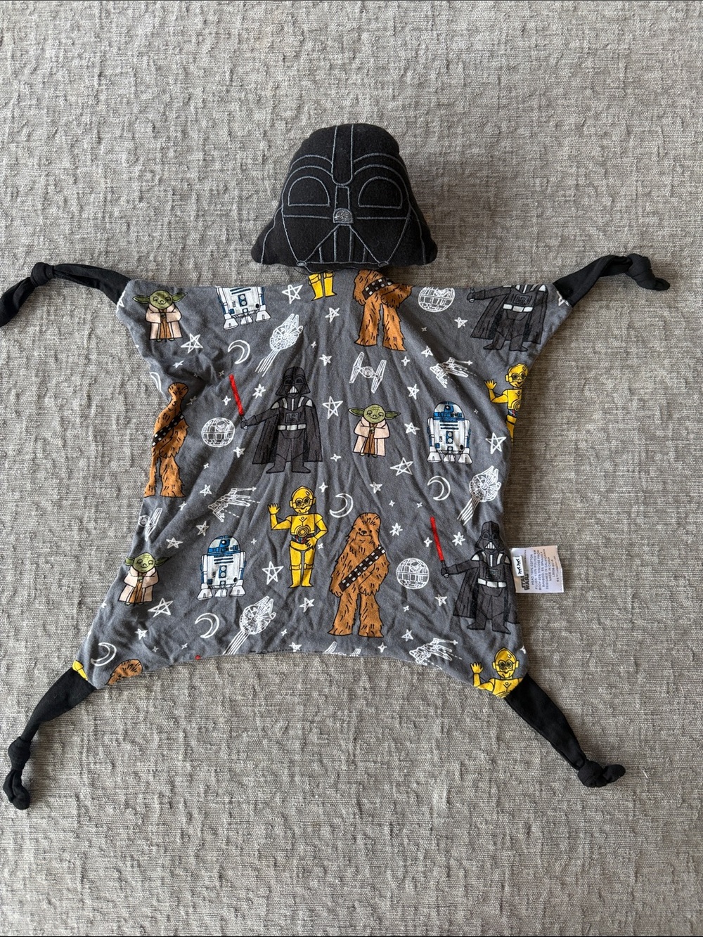 Star Wars Grey & Black Darth Vader Character Knotted Lovey